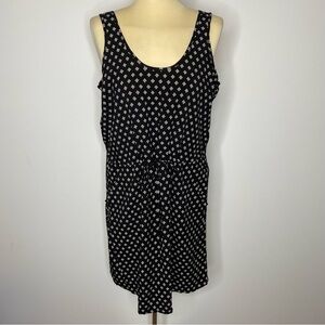 Gap Printed Drawstring Waist Sleeveless Dress